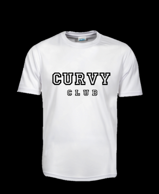 White Curvy Club T-Shirt Front View